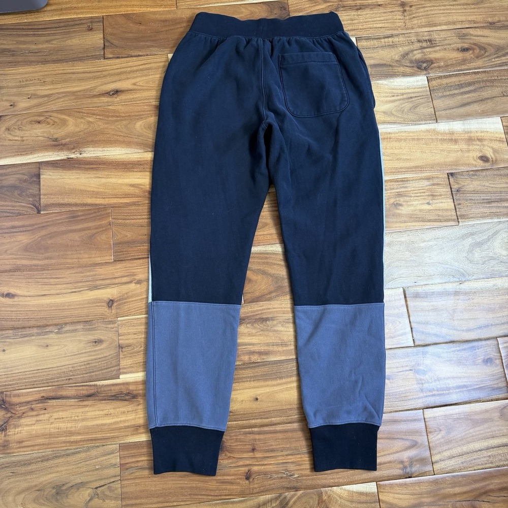 Vtg Champion Reverse Weave Jogger Sweatpants M Gray Black Split Color Block - Picture 7 of 8